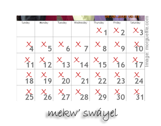 thumbnail for Song: seswáyel st'ílem - Days of the week song
